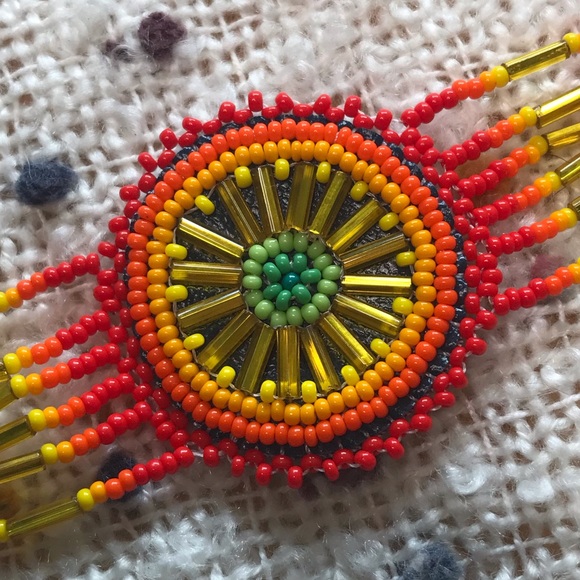 Handmade Woven Beaded Bracelet - Picture 10 of 12